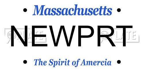 NEWPRT Massachusetts License Plate