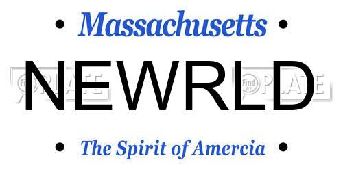 NEWRLD Massachusetts License Plate