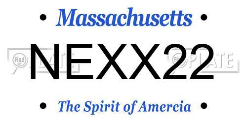 NEXX22 Massachusetts License Plate