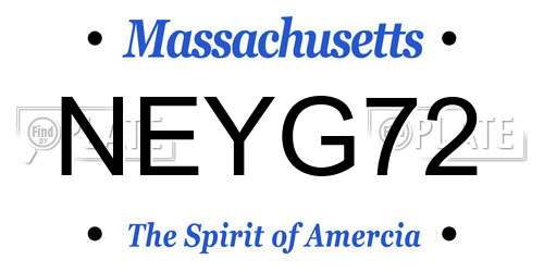 NEYG72 Massachusetts License Plate