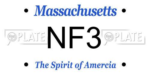 NF3 Massachusetts License Plate