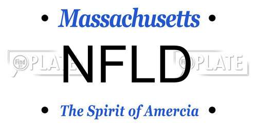NFLD Massachusetts License Plate