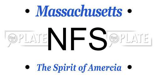 NFS Massachusetts License Plate