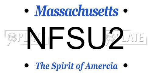 NFSU2 Massachusetts License Plate