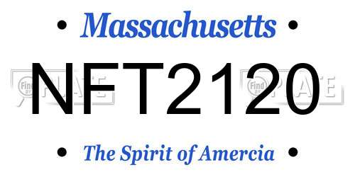 NFT2120 Massachusetts License Plate
