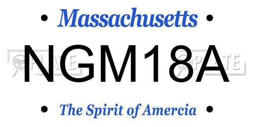 NGM18A Massachusetts License Plate