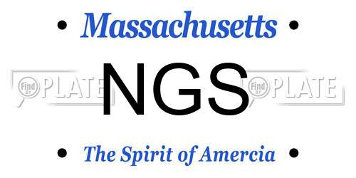 NGS Massachusetts License Plate