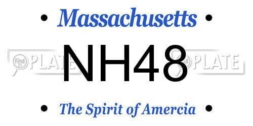 NH48 Massachusetts License Plate