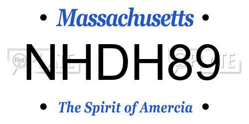 NHDH89 Massachusetts License Plate