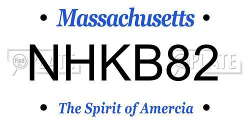 NHKB82 Massachusetts License Plate