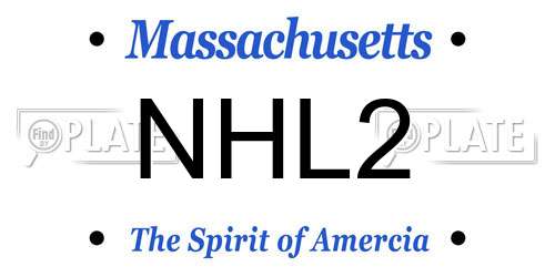 NHL2 Massachusetts License Plate