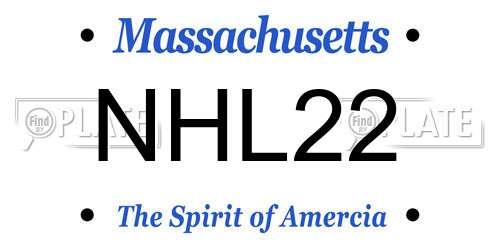 NHL22 Massachusetts License Plate