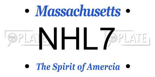 NHL7 Massachusetts License Plate