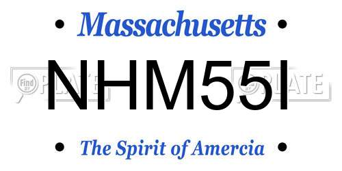 NHM55I Massachusetts License Plate