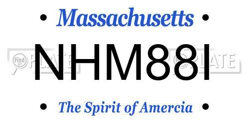 NHM88I Massachusetts License Plate