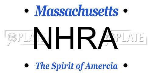 NHRA Massachusetts License Plate