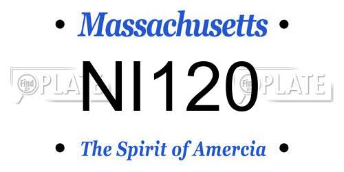 NI120 Massachusetts License Plate