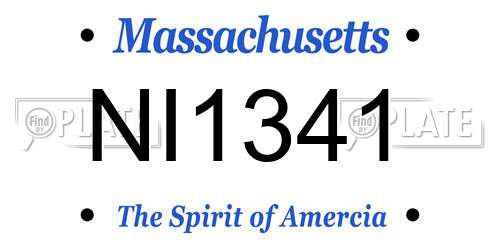 NI1341 Massachusetts License Plate
