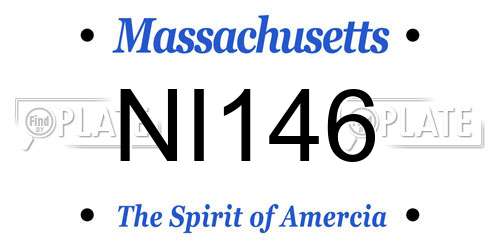 NI146 Massachusetts License Plate