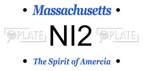 NI2 Massachusetts License Plate