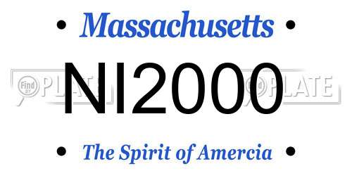 NI2000 Massachusetts License Plate