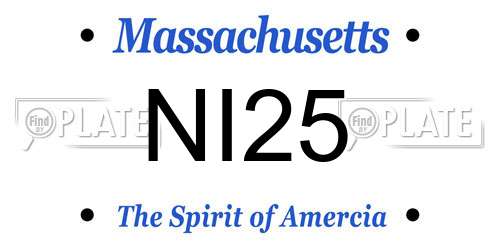 NI25 Massachusetts License Plate