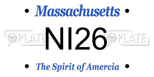 NI26 Massachusetts License Plate