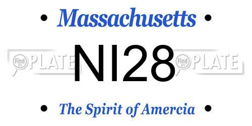 NI28 Massachusetts License Plate