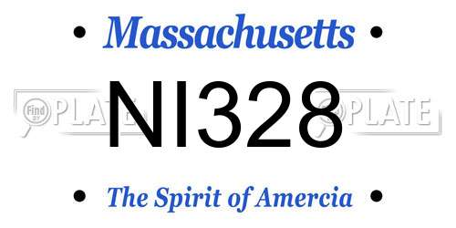 NI328 Massachusetts License Plate