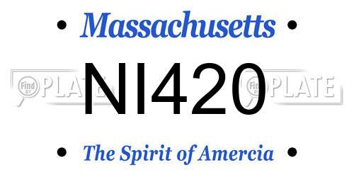 NI420 Massachusetts License Plate