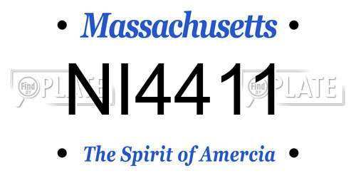 NI4411 Massachusetts License Plate
