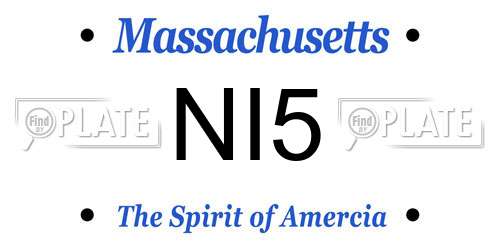 NI5 Massachusetts License Plate