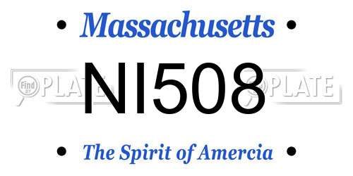 NI508 Massachusetts License Plate