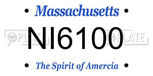 NI6100 Massachusetts License Plate