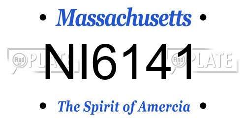 NI6141 Massachusetts License Plate