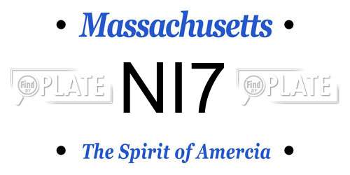 NI7 Massachusetts License Plate