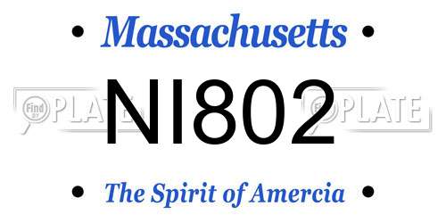 NI802 Massachusetts License Plate