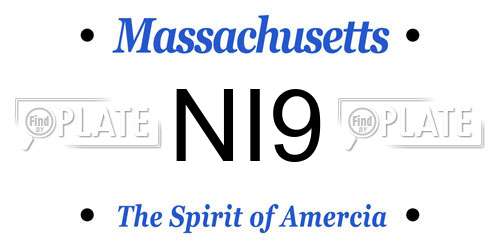 NI9 Massachusetts License Plate