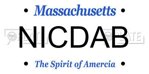 NICDAB Massachusetts License Plate