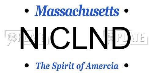 NICLND Massachusetts License Plate