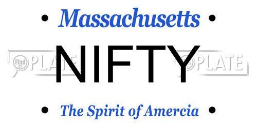 NIFTY Massachusetts License Plate