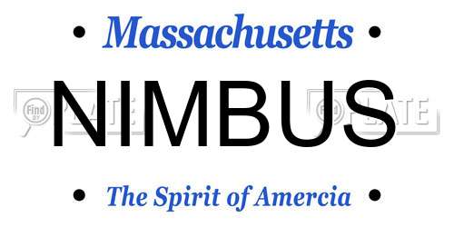 NIMBUS Massachusetts License Plate