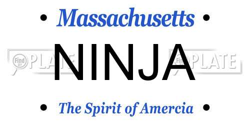NINJA Massachusetts License Plate
