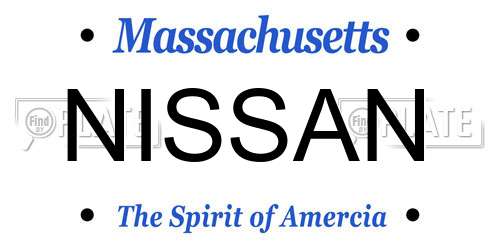 NISSAN Massachusetts License Plate