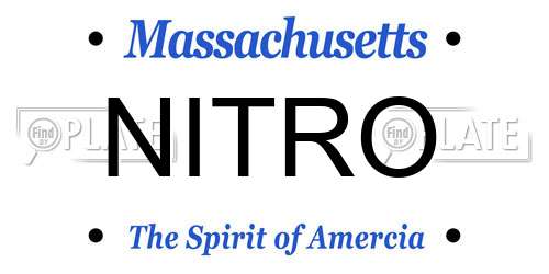 NITRO Massachusetts License Plate