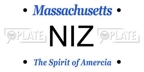 NIZ Massachusetts License Plate