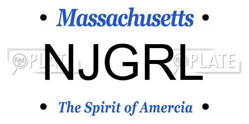 NJGRL Massachusetts License Plate