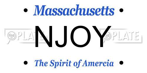 NJOY Massachusetts License Plate