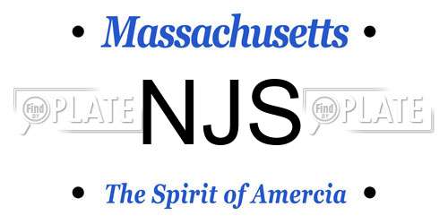 NJS Massachusetts License Plate