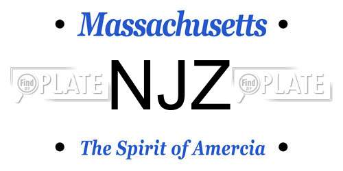 NJZ Massachusetts License Plate